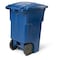 Toter Toter 64 Gal. Trash Can Blue with Quiet Wheels and Lid ANA64 - alternate 2